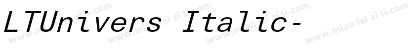 LTUnivers Italic字体转换
